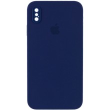 Чохол Silicone Case Square Full Camera Protective (AA) для Apple iPhone XS Max (6.5") – Темно-синій