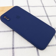Чохол Silicone Case Square Full Camera Protective (AA) для Apple iPhone XS Max (6.5") – Темно-синій