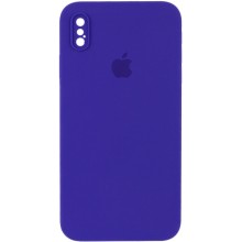 Чехол Silicone Case Square Full Camera Protective (AA) для Apple iPhone XS Max (6.5") – Фиолетовый