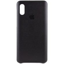 Кожаный чехол AHIMSA PU Leather Case Logo (A) для Apple iPhone XS Max (6.5") – Черный