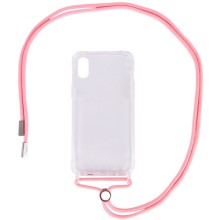 Чехол TPU Crossbody Transparent для Apple iPhone XS Max (6.5") – Розовый