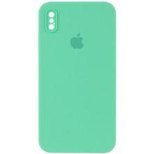 Чехол Silicone Case Square Full Camera Protective (AA) для Apple iPhone XS Max (6.5") – Зеленый