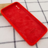 Чехол Silicone Case Square Full Camera Protective (AA) для Apple iPhone XS Max (6.5") – Красный