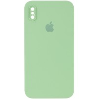 Чехол Silicone Case Square Full Camera Protective (AA) для Apple iPhone XS Max (6.5") – Мятный