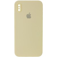 Чохол Silicone Case Square Full Camera Protective (AA) для Apple iPhone XS Max (6.5") – Жовтий