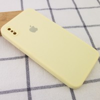 Чехол Silicone Case Square Full Camera Protective (AA) для Apple iPhone XS Max (6.5") – Желтый