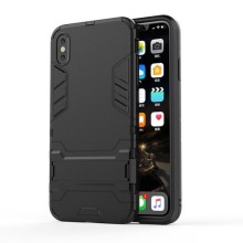 Защитный чехол Transformer для iPhone Xs Max(ТПУ + пластик) (Черный)