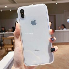 Прозорий силіконовий чохол з матовою окантовкою для Apple iPhone XS Max (6.5&quot;) – Прозорий