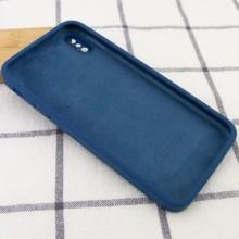 Чехол Silicone Case Square Full Camera Protective (AA) для Apple iPhone XS Max (6.5") – Синий