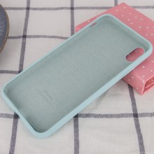 Чехол Silicone Case Full Protective (AA) для Apple iPhone XS Max (6.5") (Бирюзовый)