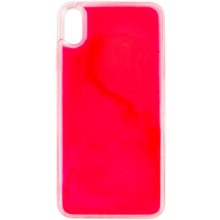 Неоновий чохол Neon Sand glow in the dark для Apple iPhone XS Max (6.5") – Рожевий