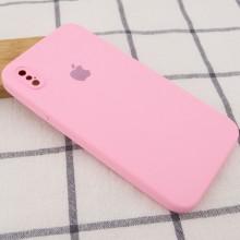 Чехол Silicone Case Square Full Camera Protective (AA) для Apple iPhone XS Max (6.5") – Розовый
