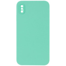 Чехол Silicone Case Square Full Camera Protective (AA) NOLOGO для Apple iPhone XS Max (6.5") – Бирюзовый
