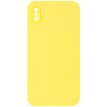 Чехол Silicone Case Square Full Camera Protective (AA) NOLOGO для Apple iPhone XS Max (6.5") – Желтый
