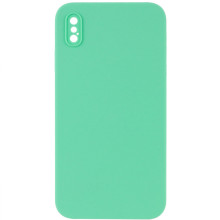 Чехол Silicone Case Square Full Camera Protective (AA) NOLOGO для Apple iPhone XS Max (6.5") – Зеленый