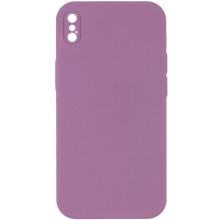 Чехол Silicone Case Square Full Camera Protective (AA) NOLOGO для Apple iPhone XS Max (6.5") – Лиловый