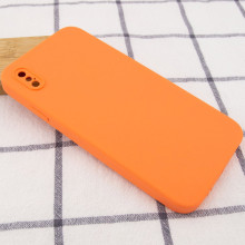 Чехол Silicone Case Square Full Camera Protective (AA) NOLOGO для Apple iPhone XS Max (6.5") – Оранжевый