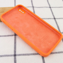 Чехол Silicone Case Square Full Camera Protective (AA) NOLOGO для Apple iPhone XS Max (6.5") – Оранжевый
