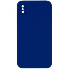 Чехол Silicone Case Square Full Camera Protective (AA) NOLOGO для Apple iPhone XS Max (6.5") – Синий