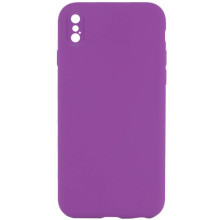 Чехол Silicone Case Square Full Camera Protective (AA) NOLOGO для Apple iPhone XS Max (6.5") – Фиолетовый