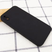 Чехол Silicone Case Square Full Camera Protective (AA) NOLOGO для Apple iPhone XS Max (6.5") – Черный