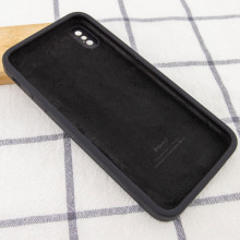 Чехол Silicone Case Square Full Camera Protective (AA) NOLOGO для Apple iPhone XS Max (6.5") – Черный