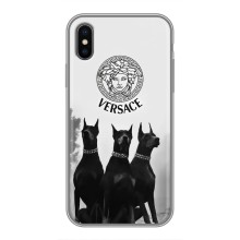 Чехлы VERSACE для Айфон Хс Макс (PREMIUMPrint) (Доберман Версаче)