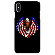 Чехол Флаг USA для iPhone Xs Max – Крылья США