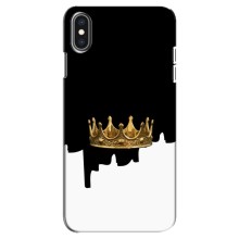 Чехол (Корона на чёрном фоне) для Айфон Xs Макс – Золотая корона