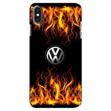 Чехол "Фольксваген" для iPhone Xs Max (Огненный Лого)