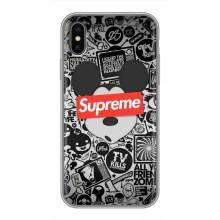 Чехол с Брендами одежды на Айфон Xs Max – Supreme Маус