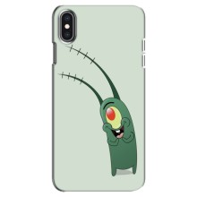 Чехол с картинкой "Одноглазый Планктон" на iPhone Xs Max (Милый Планктон)