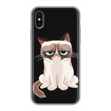 Чехол с принтом для iPhone Xs Max (AlphaPrint) Модные коты – Грустный кот