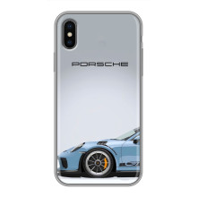 Чохол з авто Порше для iPhone Xs Max – Блакитний Порше