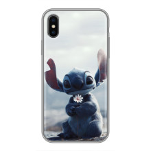 Чехол с рисунком Стич для iPhone Xs Max – Стич с цветочком