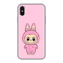 Чехол с Лабубу на iPhone Xs Max (Розовый Лабубу)