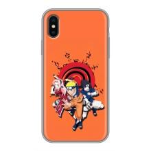 Naruto Anime Чехлы для Айфон Хс Макс (AlphaPrint) – команда Наруто