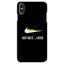 Силиконовый Чехол на iPhone Xs Max с картинкой Nike (Later)