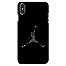Силиконовый Чехол Nike Air Jordan на Айфон Xs Max (Джордан)