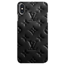 Текстурный Чехол Louis Vuitton для Айфон Xs Max – Черный ЛВ