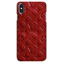 Текстурный Чехол Louis Vuitton для Айфон Xs Max (Красный ЛВ)