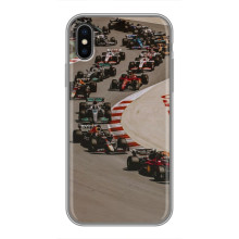 Чохол з принтом Формула 1 на iPhone Xs Max – Боліди на трасі