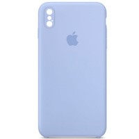Чехол Silicone Case Square Full Camera Protective (AA) для Apple iPhone XS / X (5.8") – Голубой