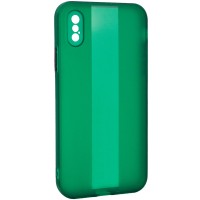 Чехол TPU Glossy Line Full Camera для Apple iPhone X / XS (5.8") – Зеленый