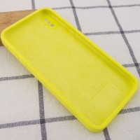Чехол Silicone Case Square Full Camera Protective (AA) для Apple iPhone XS / X (5.8") – Желтый