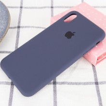 Чехол Silicone Case Full Protective (AA) для Apple iPhone X (5.8") / XS (5.8") – Темный Синий