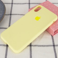 Чехол Silicone Case Full Protective (AA) для Apple iPhone X (5.8") / XS (5.8") – Желтый