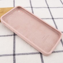 Чехол Silicone Case Square Full Camera Protective (AA) для Apple iPhone XS / X (5.8") – Розовый