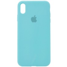 Чехол Silicone Case Full Protective (AA) для Apple iPhone X (5.8") / XS (5.8") (Бирюзовый)