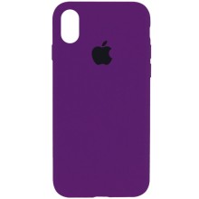 Чехол Silicone Case Full Protective (AA) для Apple iPhone X (5.8") / XS (5.8") (Фиолетовый)